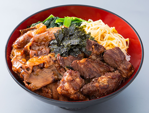 2種盛り牛カルビ丼チヂミセット